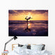 Woman Practicing Yoga Wall Decal