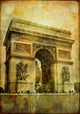 Arc Triumph Vintage Card Wall Decal