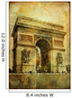 Arc Triumph Vintage Card Wall Decal