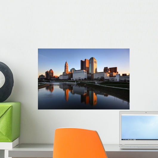 Scioto River and Downtown Wall Decal