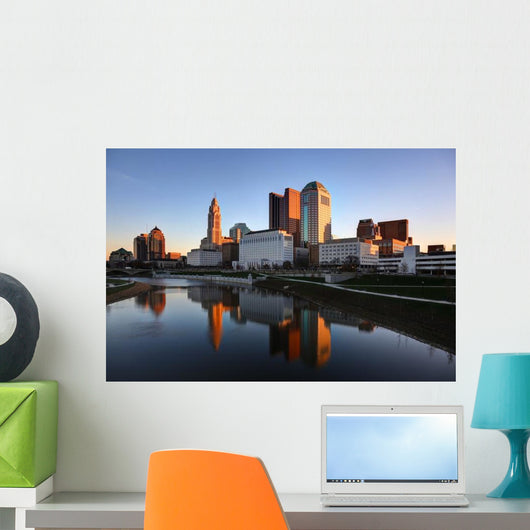 Scioto River and Downtown Wall Decal