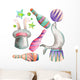 Watercolor Circus Set with Wall Decal Sticker Set
