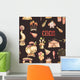 Seamless Pattern with Watercolor Wall Decal