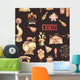 Seamless Pattern with Watercolor Wall Decal