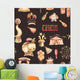 Seamless Pattern with Watercolor Wall Decal