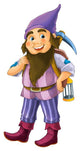 Cartoon Fantasy Miner Dwarf Wall Decal