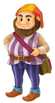 Cartoon Fantasy Dwarf Wall Decal