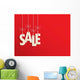 Suspended Sale Letters Red Wall Decal