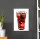 Red Mohito Cocktail with Wall Decal