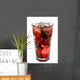 Red Mohito Cocktail with Wall Decal