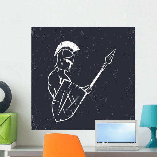 Spartan Warrior with Spear Wall Decal