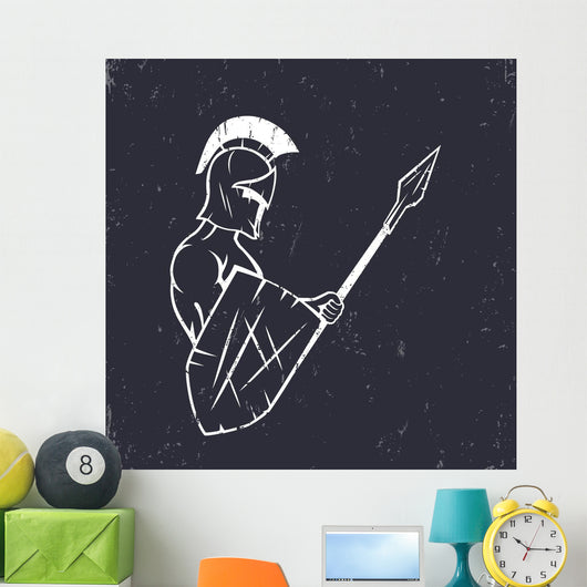 Spartan Warrior with Spear Wall Decal
