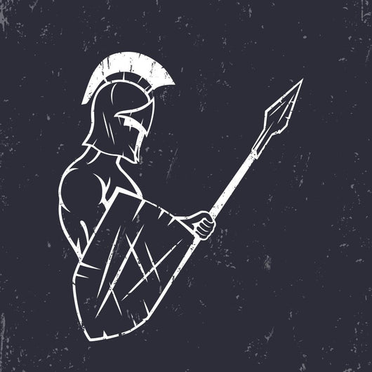 Spartan Warrior with Spear Wall Decal