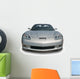 Silver Sports Car Front Wall Decal