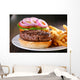 Hamburger with Fries Wall Decal