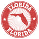 Florida Grunge Stamp Wall Decal