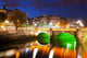 Dublin Night down Liffey Wall Decal