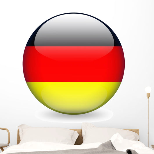 German Flag Button Wall Decal