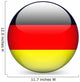 German Flag Button Wall Decal