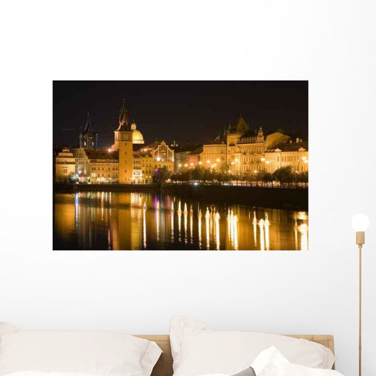 Prague Night Scenery Wall Decal