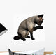 Siamese Cat over White Wall Decal