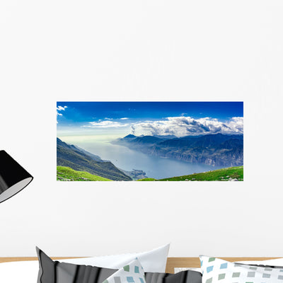 Italien Gardasee Panorama 2 Wall Decal shown on a wall
