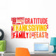 Thanksgiving Word Cloud Wall Decal