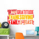 Thanksgiving Word Cloud Wall Decal