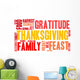 Thanksgiving Word Cloud Wall Decal