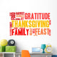 Thanksgiving Word Cloud Wall Decal