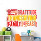 Thanksgiving Word Cloud Wall Decal