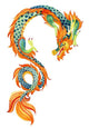 Green Chinese Dragon Wall Decal