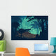 Vector Evening Tropical Rainforest Wall Decal