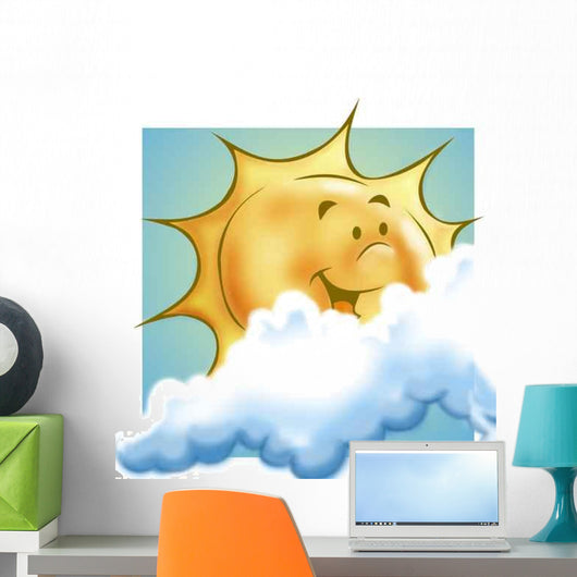 Sun and Clouds Wall Decal