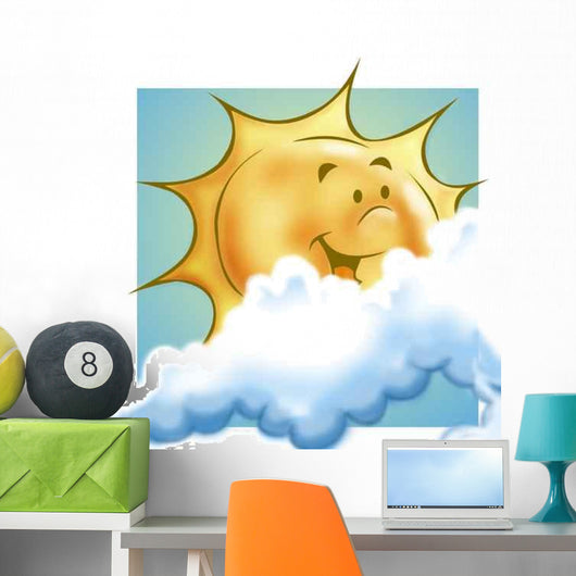 Sun and Clouds Wall Decal