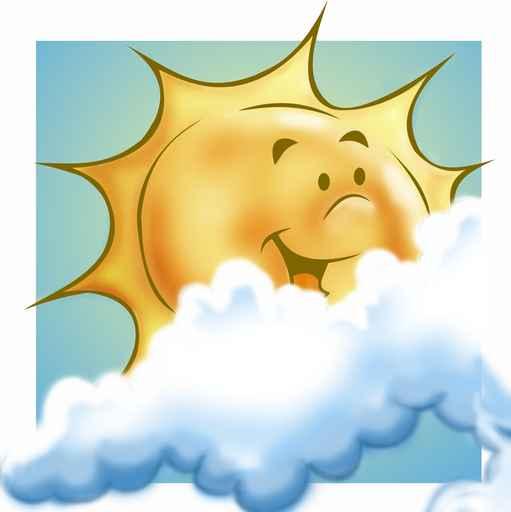 Sun and Clouds Wall Decal