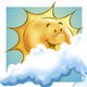 Sun and Clouds Wall Decal