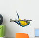 Macaw Parrot over White Wall Decal Design 2