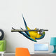 Macaw Parrot over White Wall Decal Design 2