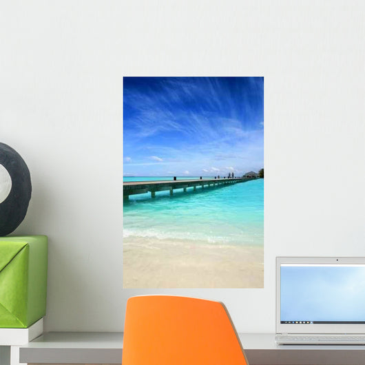 Wooden Jetty over Beautiful Wall Decal