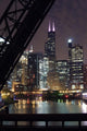 Chicago City Night from Wall Decal