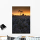 Pumpjack In A Field, Alberta, Canada Wall Mural