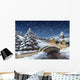 Enchanted Christmas Landscape Digital Wall Decal