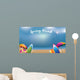 Spring Break Umbrellas Surfboards Wall Decal