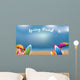 Spring Break Umbrellas Surfboards Wall Decal