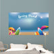 Spring Break Umbrellas Surfboards Wall Decal