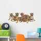 Six Bengal Tigers Wall Decal