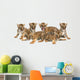 Six Bengal Tigers Wall Decal