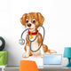Cartoon Funny Dog Sitting Wall Decal