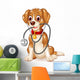 Cartoon Funny Dog Sitting Wall Decal